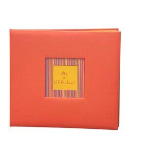 Hallmark It’s A Celebration Orange Instant Scrapbook Acid-Free PVC-Free Album